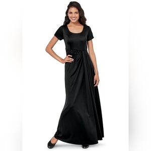 Southern Performance Apparel Ostinato Black Sequined Evening Gown In 6